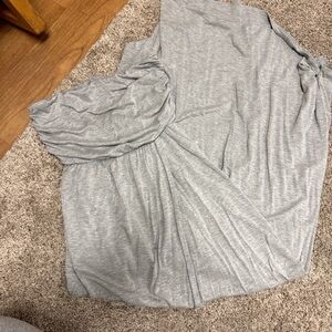 Gray Strapless Maxi Dress